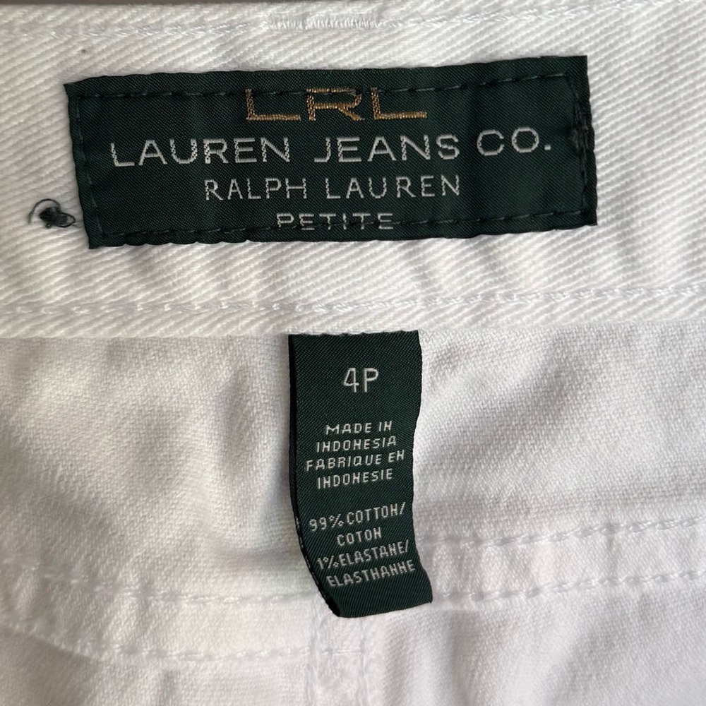 Lauren Ralph Lauren Women’s White Denim Pants 4P - Picture 11 of 14
